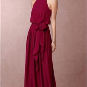 BHLDN Donna Morgan Alana dress Burgundy